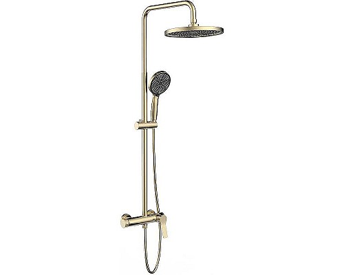 Душевая стойка Vincea Arco VSFS-4AR1BG с изливом, брашированное золото