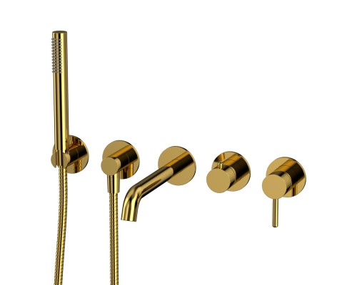 Смеситель для ванны скрытого монтажа Whitecross Y YSET1240GL золото