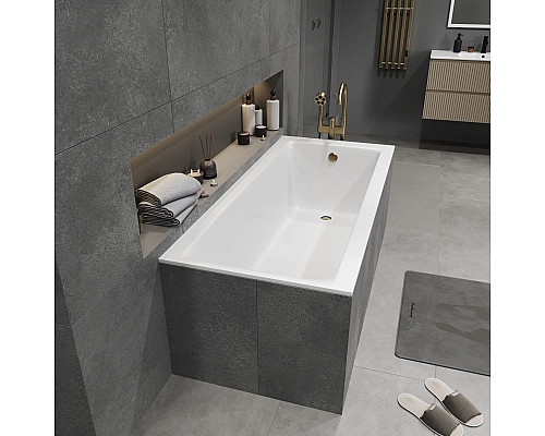 Ванна из литьевого мрамора Monblan Serena Slim 1500x700 белая глянцевая Ванна из литьевого мрамора Monblan Serena Slim 1500x700 белая глянцевая
