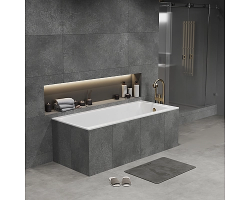 Ванна из литьевого мрамора Monblan Serena Slim 1500x700 белая глянцевая Ванна из литьевого мрамора Monblan Serena Slim 1500x700 белая глянцевая