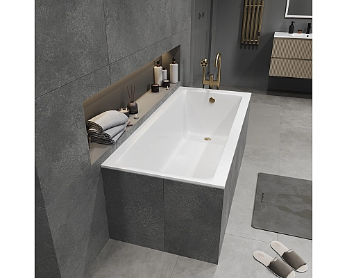 Ванна из литьевого мрамора Monblan Serena Slim 1500x700 белая глянцевая Ванна из литьевого мрамора Monblan Serena Slim 1500x700 белая глянцевая