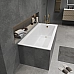 Ванна из литьевого мрамора Monblan Serena Slim 1500x700 белая глянцевая