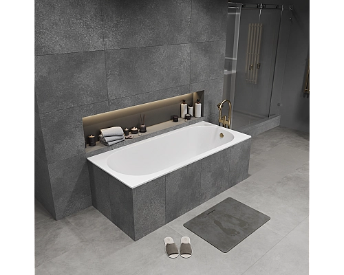 Ванна из литьевого мрамора Monblan Oberon Slim 1700x700 белая матовая