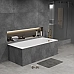 Ванна из литьевого мрамора Monblan Oberon Slim 1700x700 белая матовая