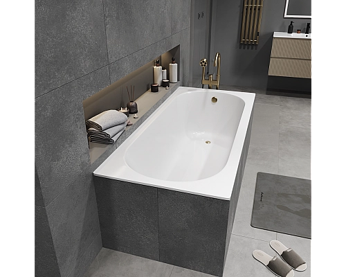 Ванна из литьевого мрамора Monblan Oberon Slim 1700x700 белая матовая