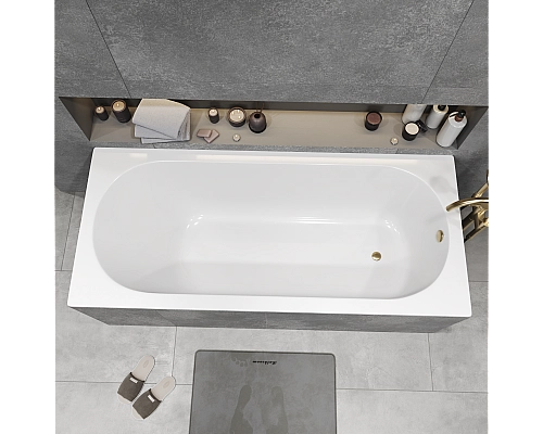 Ванна из литьевого мрамора Monblan Oberon Slim 1700x700 белая матовая