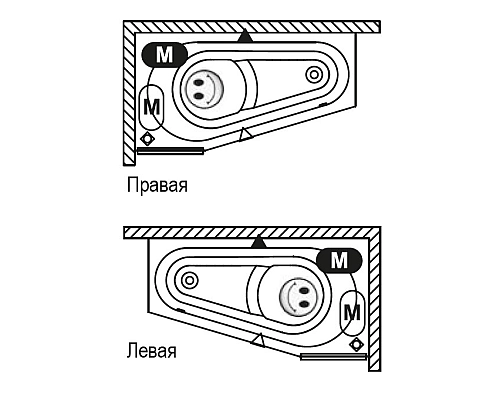 Асимметричная ванна Riho Delta 160x80 L BB8300500000000