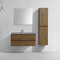База под раковину Vincea Luka 1000 подвесная 2 выкатных ящика Soft-close T.Oak