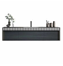 Тумба с раковиной Black&White U950.1600 матовый серый