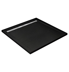 Душевой поддон из искусственного камня Cezares Tray AS 100х100 TRAY-AS-A-100-30-NERO Черный матовый