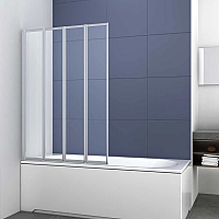 Душевая шторка на ванну Vincea VSB-31100CL 1000x1400 хром стекло прозрачное
