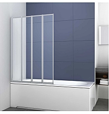 Душевая шторка на ванну Vincea VSB-31100CL 1000x1400 хром стекло прозрачное