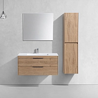 База под раковину Vincea Chiara 2D 1000 подвесная 2 выкатных ящика Soft-close N.Oak