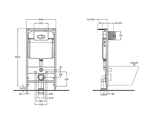 Комплект унитаза Cezares Stylus CZR-513-TH-R/CZR2316SC с инсталляцией BelBagno BB026/BB051CR с сиденьем Микролифт и клавишей смыва Хром Комплект унитаза Cezares Stylus CZR-513-TH-R/CZR2316SC с инсталляцией BelBagno BB026/BB051CR с сиденьем Микролифт и клавишей смыва Хром