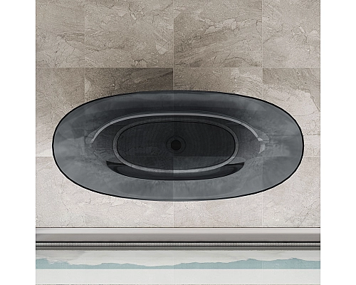 Ванна прозрачная Vincea VBT-6T01B 1700x750x550 черный