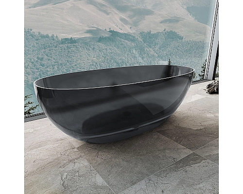 Ванна прозрачная Vincea VBT-6T01B 1700x750x550 черный