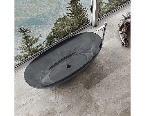 Ванна прозрачная Vincea VBT-6T01B 1700x750x550 черный