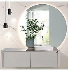 Комплект мебели для ванной Black&White Universe R 9151401 подвесной Серый