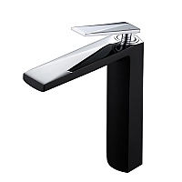 смеситель для умывальника Boheme VENTURO 372-b черный-хром