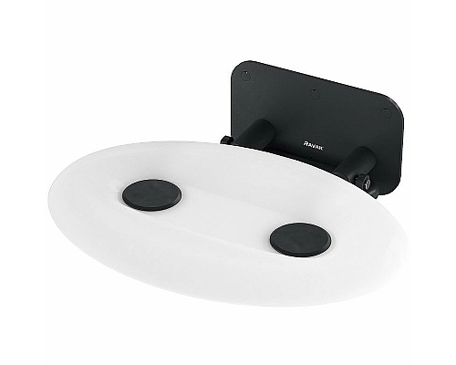 Сиденье для душа Ravak Ovo P II Opal/Black B8F0000057 Прозрачно-белое Черное Сиденье для душа Ravak Ovo P II Opal/Black B8F0000057 Прозрачно-белое Черное