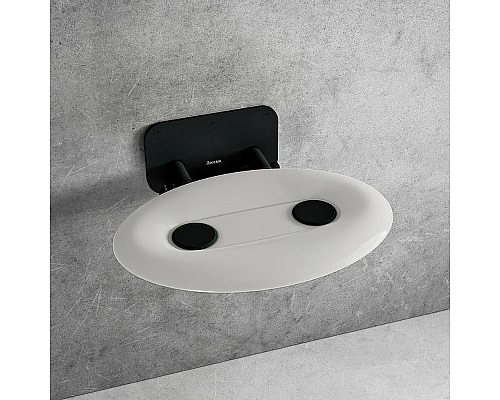 Сиденье для душа Ravak Ovo P II Opal/Black B8F0000057 Прозрачно-белое Черное Сиденье для душа Ravak Ovo P II Opal/Black B8F0000057 Прозрачно-белое Черное