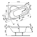Акриловая ванна VAGNERPLAST SELENA 147 Left VPBA141SEL3LE-04