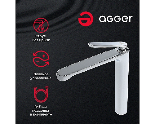Смеситель для раковины Agger Beauty A2612100 Хром Смеситель для раковины Agger Beauty A2612100 Хром