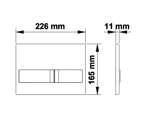 Клавиша смыва Berges Novum L5 040015 Черная Клавиша смыва Berges Novum L5 040015 Черная