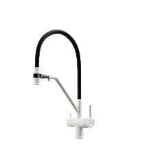 Смеситель для кухни SANCOS Dora SC4003GR с подключением фильтра для воды, белый гранит