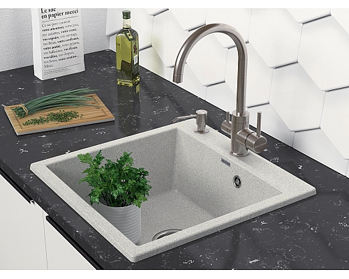 Мойка для кухни кварцевая Paulmark Gera PM205546-GR Мойка для кухни кварцевая Paulmark Gera PM205546-GR