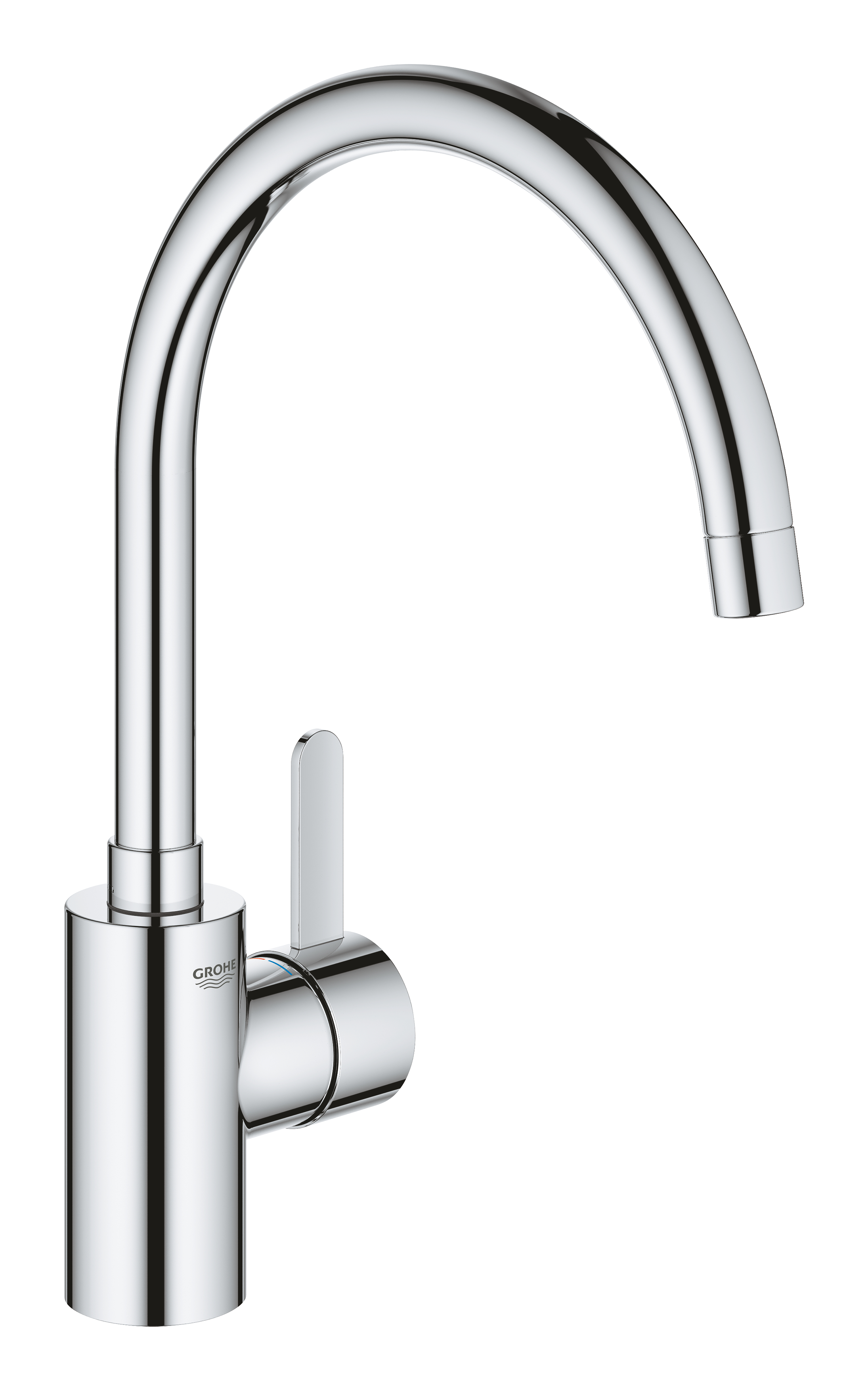 Высокие смесители для кухни. Grohe BAUCLASSIC 31234001. Смеситель для кухни (мойки) Grohe Eurostyle Cosmopolitan 31482003 однорычажный хром. Смеситель для кухни (мойки) Grohe Eurostyle Cosmopolitan 31126004 однорычажный хром.