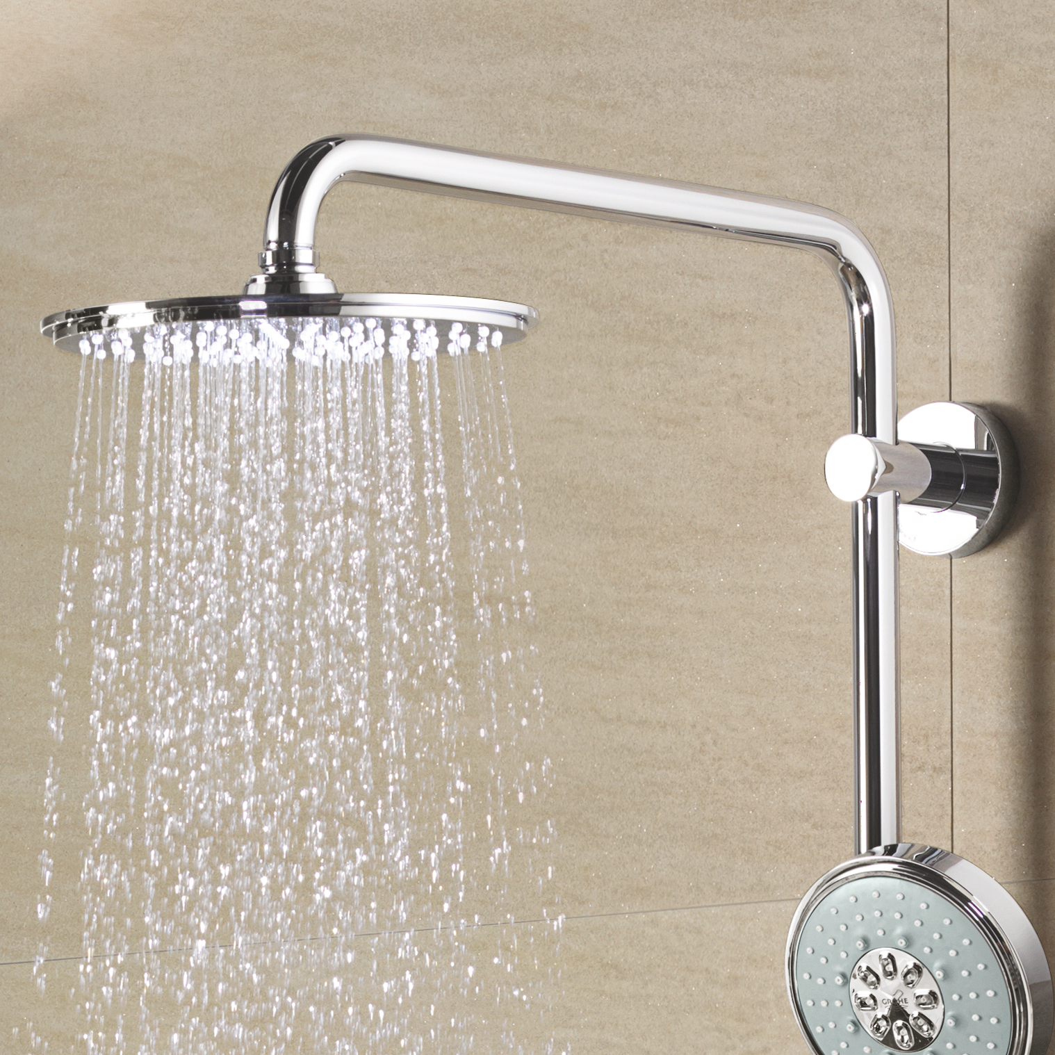 Душевой комплект grohe. 27032001 Душевая система Grohe Rainshower. Душевая стойка Grohe Rainshower. Душевая стойка Grohe Rainshower System 210 27032001 хром. Grohe 27374000.