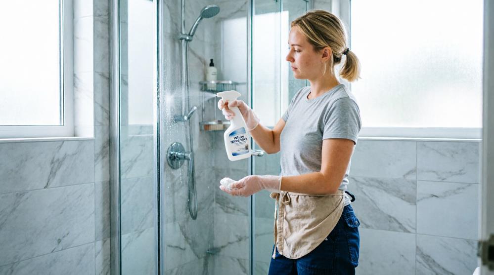 Чистка душевой кабины уксусом и содой