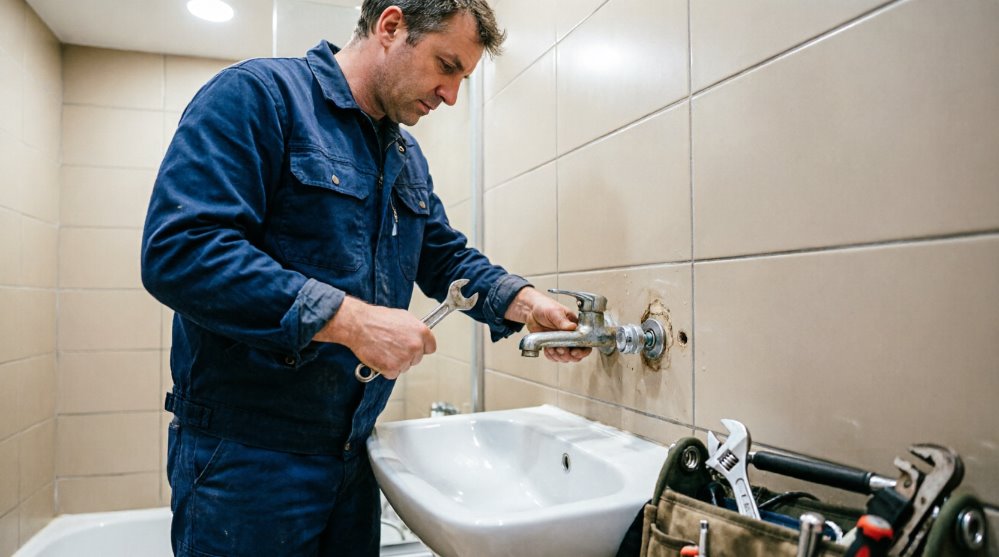 Демонтаж старого настенного смесителя