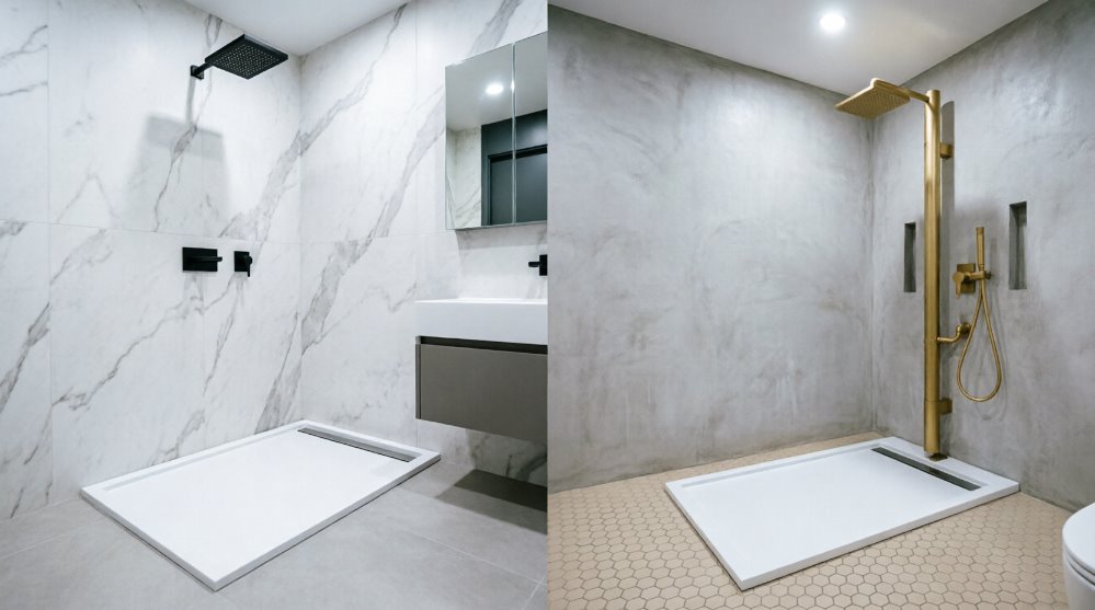 Душевой поддон из акрила для установки в ванной комнате