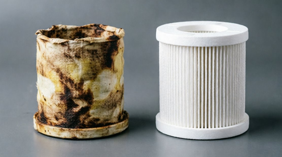 Старый и новый картридж для фильтра воды сравнение