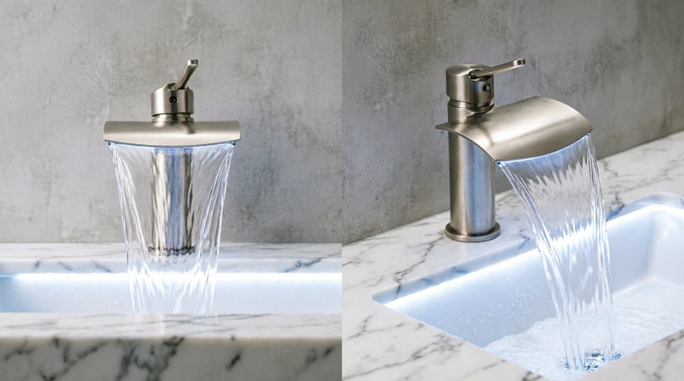 Каскадный смеситель с LED подсветкой