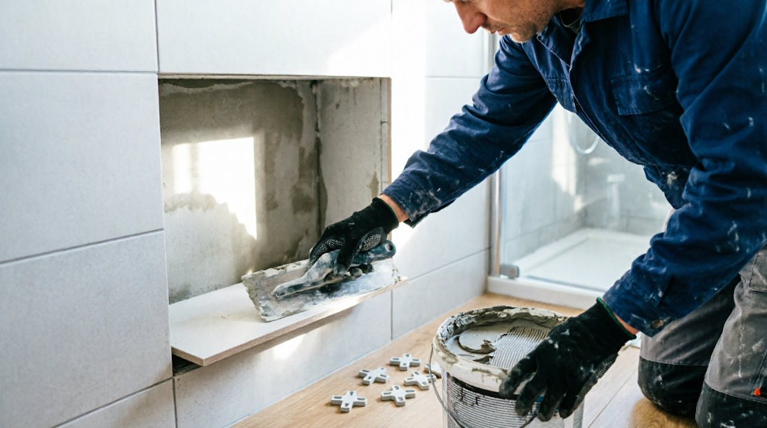 Облицовка ниши в ванной плиткой своими руками