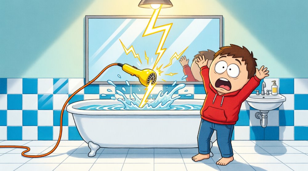Опасность поражения электрическим током в ванной