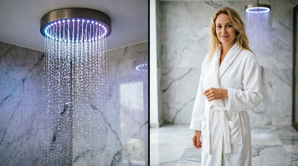 Потолочный тропический душ с LED подсветкой