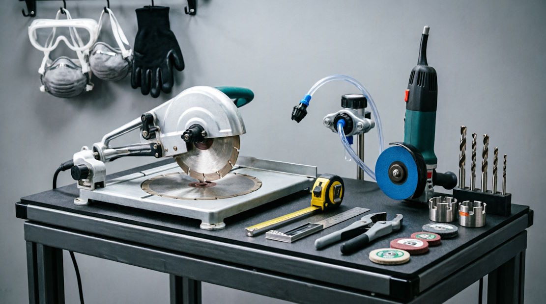 Инструменты для резки керамогранита и изготовления раковины