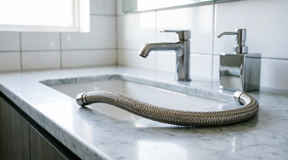 Гибкий шланг для смесителя в оплетке из нержавейки