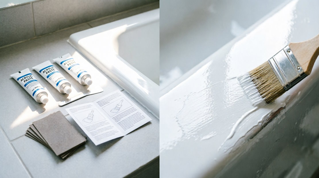 Ремкомплект для акриловой ванны и эмалированное покрытие