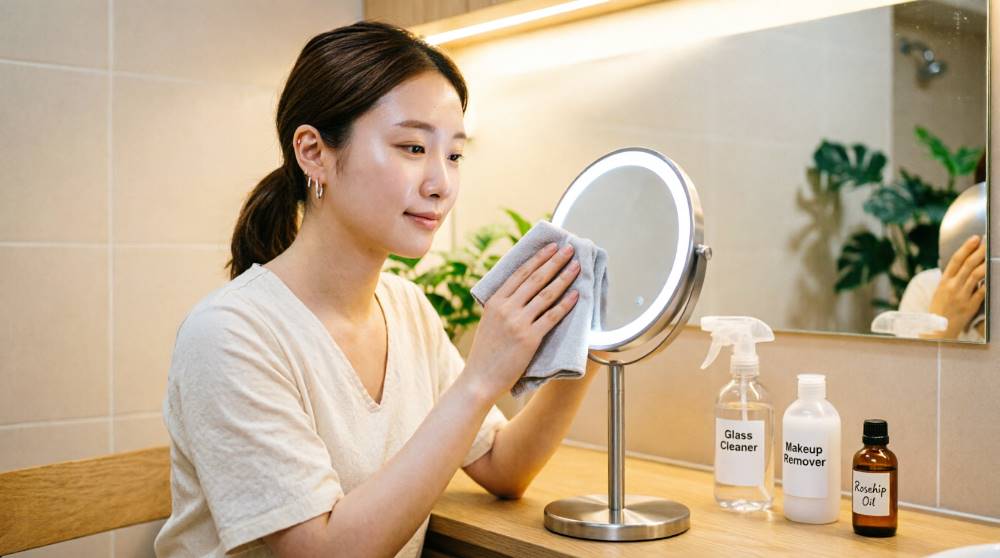 Уход за зеркалом с подсветкой