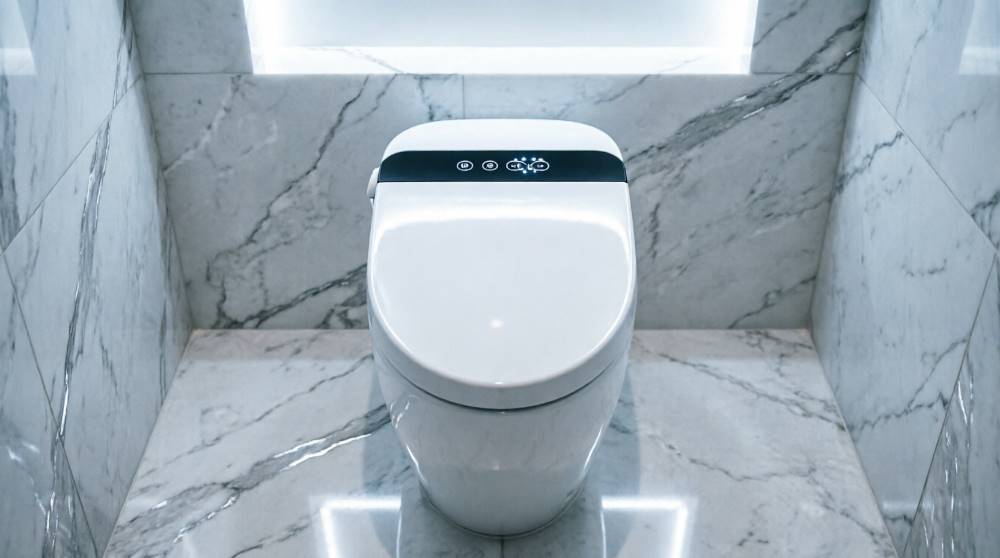 Умный унитаз с автоматическим открыванием крышки